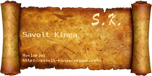 Savolt Kinga névjegykártya