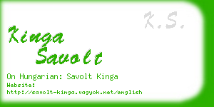 kinga savolt business card